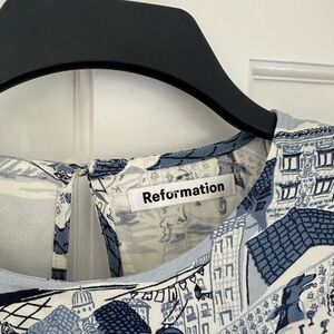 Reformation Gavin Dress - blue pattern